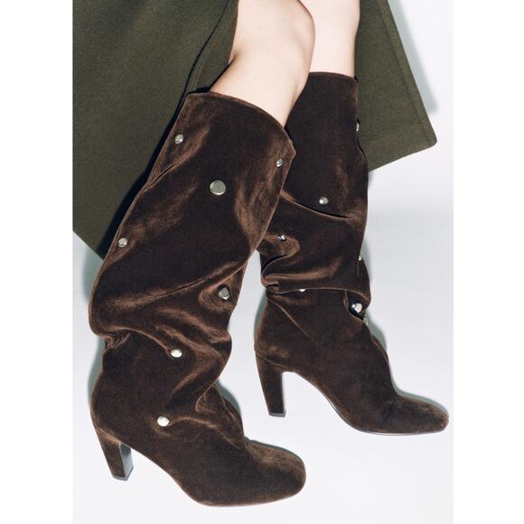 ZARA Knee-High Boots NWT - Picture 4 of 16